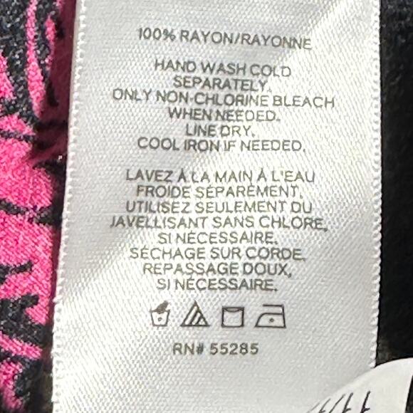 Express Women's Romper Size M Black and Pink Floral Ruffle Sleeve Boho Tie Waist - Picture 9 of 12